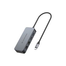 Conceptronic ABBY24G Dockingstation, kabelgebunden, USB 3.2 Gen 1 (3.1 Gen 1), Typ-C, Grau