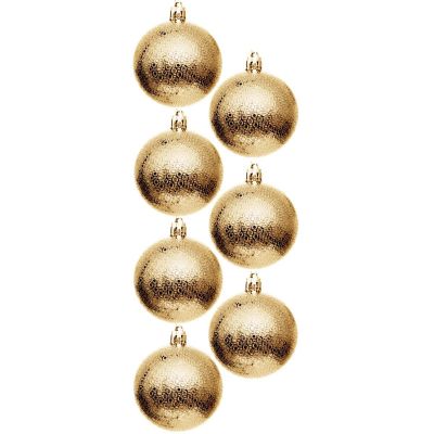 53. Dekorative Kunststoffkugeln, 6 cm, Set mit 35 Stück, Gold