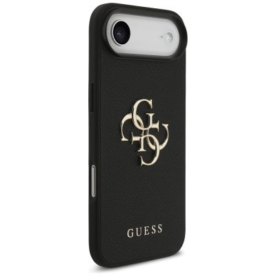 4. Guess Grained Big 4G & Classic Logo Hülle für iPhone Air - Schwarz