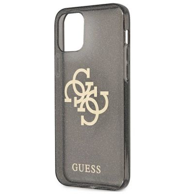 6. Guess GUHCP12LPCUGL4GBK iPhone 12 Pro Max 6,7" schwarz/schwarze Hartschale Glitter 4G Big Logo