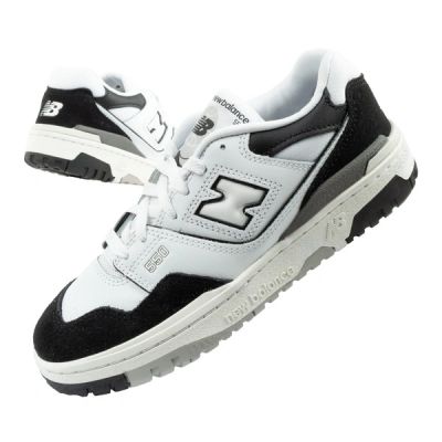 New Balance 550 Jugend-Sportschuhe, Sneaker aus Leder, modisch, schwarz-weiß