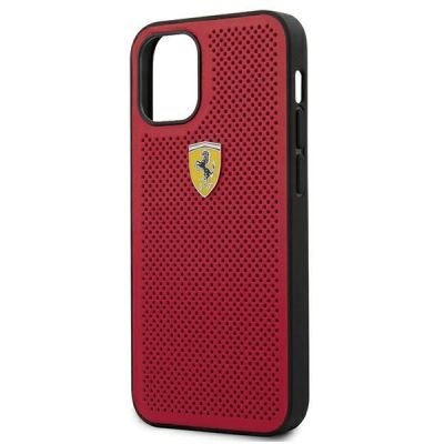 6. Ferrari FESPEHCP12SRE iPhone 12 mini 5.4" rot/rot Hardcase On Track Perforated