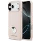 Karl Lagerfeld Silicone Choupette Metal Pin Hülle für iPhone 18 Pro Max / 17 Pro Max – Rosa