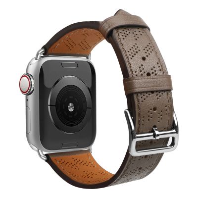 2. Armband Leder für Apple Watch 38 / 40 / 41 mm Band Armband - dunkelbraun