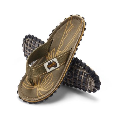 3. Gumbies Herren-Flip-Flops ISLANDER FLIP-FLOP PALM LEAF KHAKI