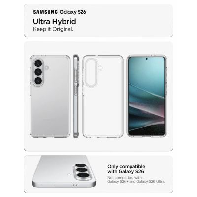 5. Spigen Ultra Hybrid Hülle für Samsung Galaxy S26 - Transparent