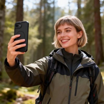 6. Tech-Protect MagRack MagSafe Hülle für iPhone 16e / 17e – Schwarz