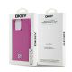 8. DKNY MagSafe-Hülle aus Leder mit Monogrammmuster und Metalllogo für iPhone 15 Pro Max, Pink