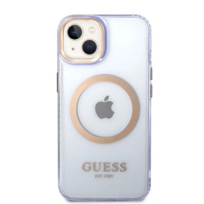3. Ratet Guess , GUHMP14SHTCMU iPhone 14 6,1" lila/lila Hartschale Gold Outline Translucent MagSafe
