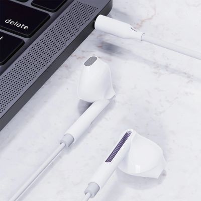 7. Acefast L14 kabelgebundener In-Ear-Kopfhörer mit 3,5-mm-Miniklinkenstecker und Mikrofon – weiß