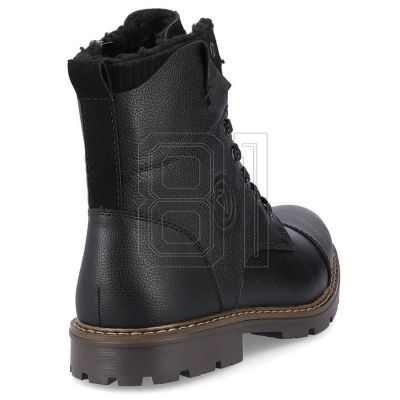 25. Rieker M RKR296A Wollgefütterte Lederstiefelette, schwarz