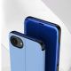 5. Transparente Schutzhülle für iPhone 16e/17e (Klappcover) – Blau