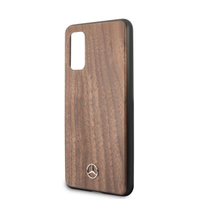 3. Mercedes Wood Line Walnut Case für Samsung Galaxy S20 - Braun