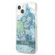 2. Guess GUHCP13SLFLSN iPhone 13 mini 5.4" grün/grüne Hardcase Flower Liquid Glitter