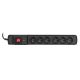 2. Activejet COMBO Überspannungsschutzleiste 6 gn/3 m/cz (10 A; 2300 W) 3 m; schwarz