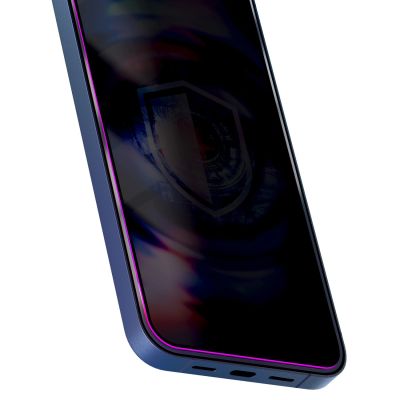16. 9H-gehärtetes Glas mit 3MK HardGlass Max Sichtschutzfilter für iPhone 15 Pro