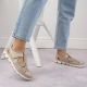 15. Rieker W RKR651 beige Leder Klettverschluss durchbrochene Schuhe