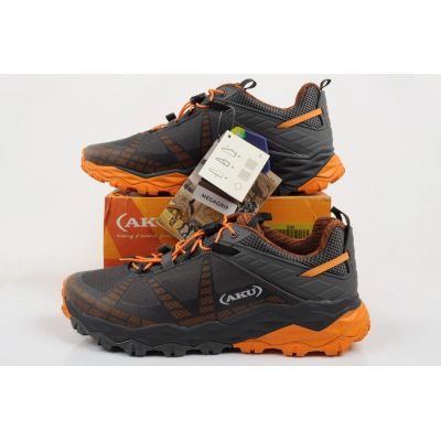 10. Flyrock Vibram Herren-Trekkingschuhe, strapazierfähig, grau-orange