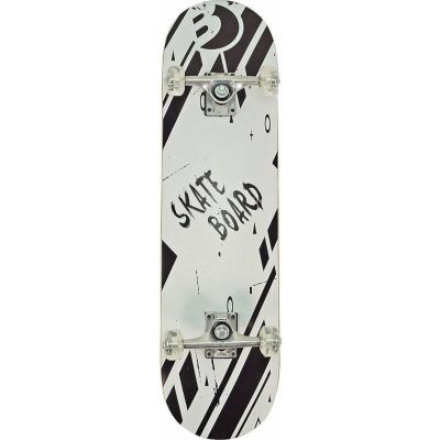 15. SCHWARZ-WEISSES HOLZ-SKATEBOARD FÜR KINDER, BEST SPORTING