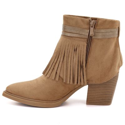 3. Damen-Cowboystiefel mit Fransen, gefüttert, kamelfarben, M.Daszyński