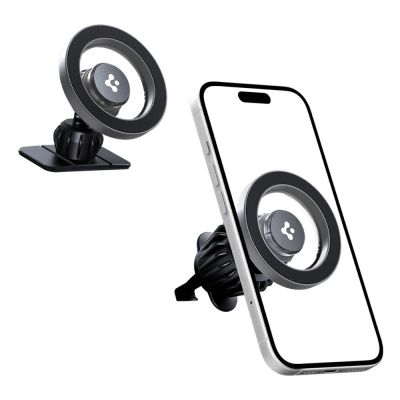 3. Spigen MFT13 MagSafe Autohalterung für Cockpit oder Lüftung - Silber