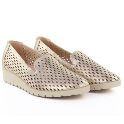 4. Damen-Schuhe mit durchbrochenem Goldmuster, Modell Jezzi RMR1628