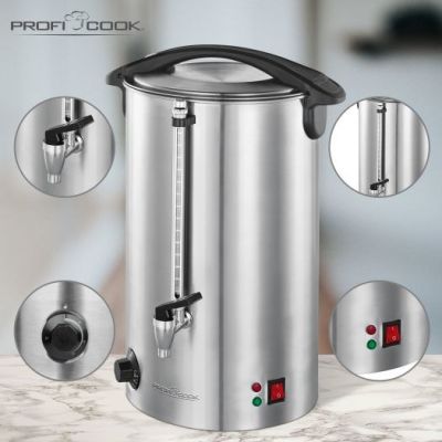 2. ProfiCook PC-HGA 1111 – Heißgetränke – nicht isoliert – Edelstahl – mit Drehregler – 16 l – 1500 W