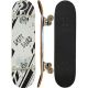 16. SCHWARZ-WEISSES HOLZ-SKATEBOARD FÜR KINDER, BEST SPORTING