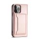 10. Magnetkarten-Etui für Samsung Galaxy S23+ Flip-Cover Geldbörsenständer pink