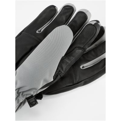 Damen-Skihandschuhe VIKING Norvika Ski Lady, grau mit weißem Leder