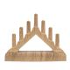 10. Adventskerzenhalter 15,5 x 3,2 x 13,5 cm, 7 LEDs, batteriebetrieben, Kiefernholz