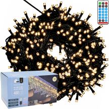 SOLAR-LICHTERKETTE 480 LED 13 FUNKTIONEN USB WARMWEISS