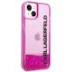 4. Karl Lagerfeld Liquid Glitter Elong Case für iPhone 14 Plus – Pink