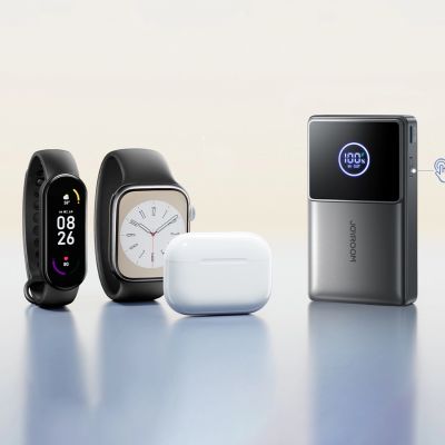11. Joyroom JR-PR1 10000mAh 22,5W Powerbank mit integriertem einziehbarem USB-C-Kabel - Schwarz