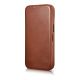 6. iCarer CE Oil Wax Premium Leather Folio Case iPhone 14 Plus magnetische Klapphülle MagSafe braun (AKI14220707-BN)