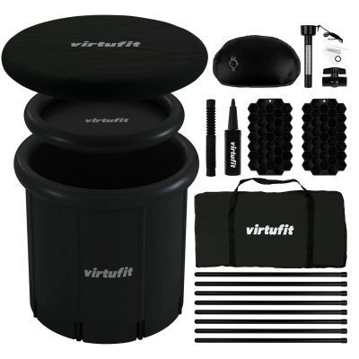 45. VIRTUFIT EISBAD XXL - 375 LITER - ANTHRAZIT - MIT ZUBEHÖR