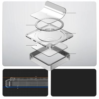 18. Spigen Ultra Hybrid Mag MagSafe Hülle für Samsung Galaxy S26 Ultra Zero One – Transparent Schwarz
