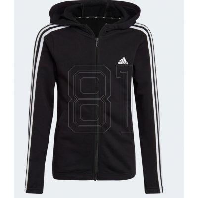adidas Essentials 3-Streifen-Kapuzenpullover mit durchgehendem Reißverschluss Jr IC3634