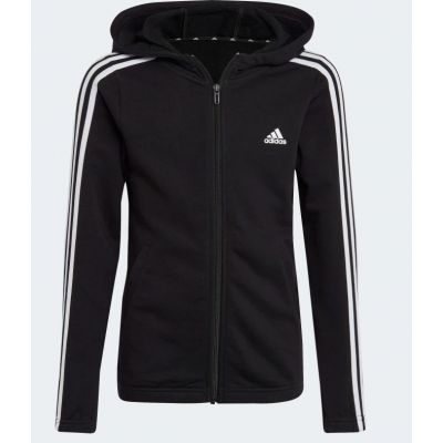 adidas Essentials 3-Streifen-Kapuzenpullover mit durchgehendem Reißverschluss Jr IC3634