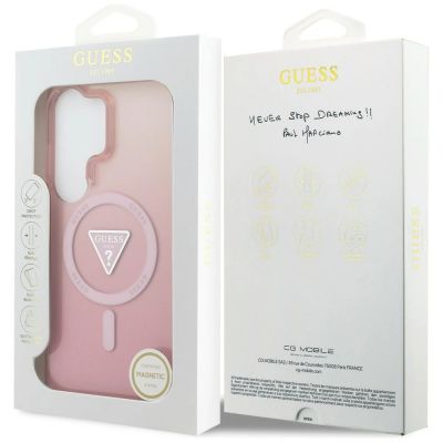 8. Guess IML Gradient Triangle MagSafe Hülle für Samsung Galaxy S26 Ultra – Pink