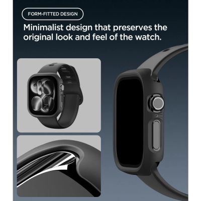 6. Spigen Thin Fit Hülle für Apple Watch 46 mm – Schwarz