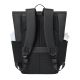 14. Rivacase Eden Rucksack, Roll-Up-Rucksack, Schwarz, Polyester, Gewachstes Leder (zum Hochziehen)