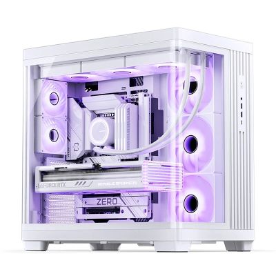 7. Jonsbo TK-4 Gehäuse, Midi-Tower, ATX, gehärtetes Glas – Weiß