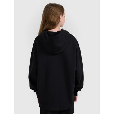 6. Mädchen-Sweatshirt mit Kapuze, offen, 4F 4FJRAW25TSWSF2293-20S