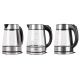 14. ELDOM GLASKABELLOSER WASSERKOCHER C420 KETTY 1850-2200W 1,7L NETTOFILTER BELEUCHTETER BEHÄLTER, HEIZPLATTE