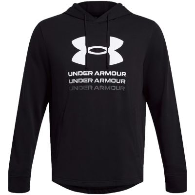 Herren-Sweatshirt Under Armour UA Rival Terry Graphic Hoodie schwarz 1386047 001
