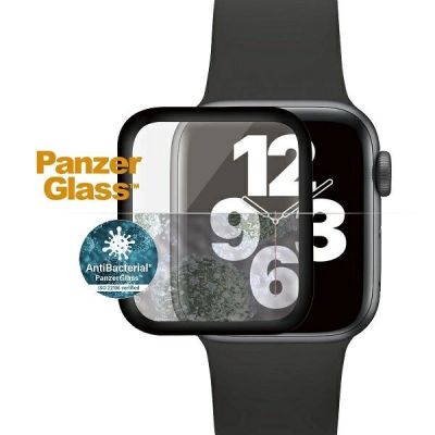 2. PanzerGlass Gebogenes antibakterielles Hartglas für Apple Watch 4/5/6/SE – 40 mm – Schwarz