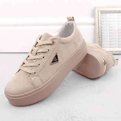 7. Filippo W PAW315C beige Plateauschuhe aus Wildleder