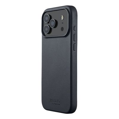 Mujjo Lederhülle - Lederhülle für iPhone 17 Pro Max, kompatibel mit MagSafe (Basalt)