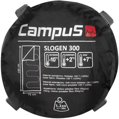 4. Campus Slogen 300 Rechts Schlafsack CUP701123404
